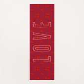 Valentinins rotes Herz auf der roten Liebe Yogamatte (Vorderseite)