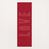 Valentinins rotes Herz auf der roten Liebe Yogamatte (Rückseite)