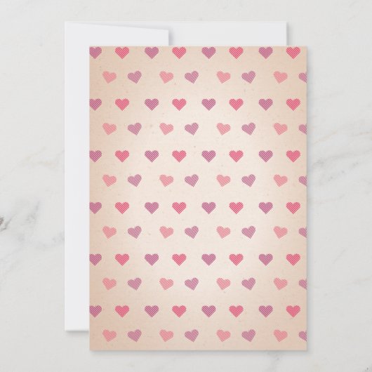 Valentinin's Sweet Heart Baby Shower Einladung (Rückseite)