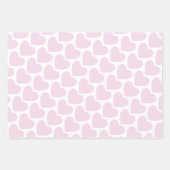 Valentinins transparentes Herz rosa blaues Muster Geschenkpapier Set (Vorderseite 3)