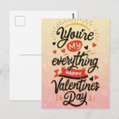 Valentinins Zitat "Du bist mein alles" Postkarte (Vorne/Hinten)