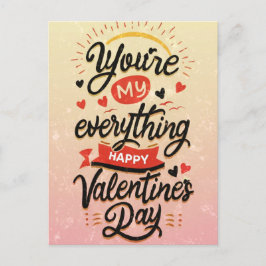 Valentinins Zitat "Du bist mein alles" Postkarte