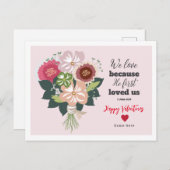 Valentinische Blütenbibel Postkarte (Vorne/Hinten)