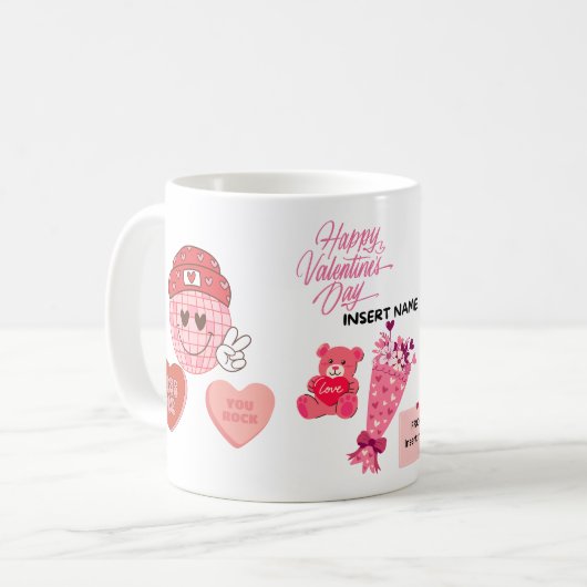 Valentinische Geschenke Kaffeetasse (Vorderseite Links)