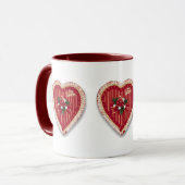 Valentinische Herz-Tasse Tasse (Vorderseite Links)