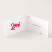 Valentinische Herz- und Liebe-Faltkarte (Innenseite)