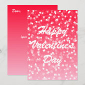 Valentinische Herz- und Liebe-Flachkarte (Vorne/Hinten)