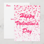 Valentinische Herz- und Liebe-Flachkarte (Vorne/Hinten)