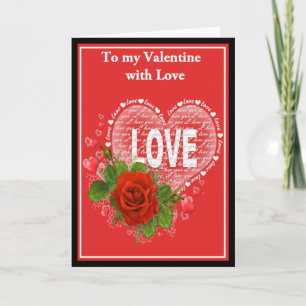 Valentinische Herzkarte Feiertagskarte