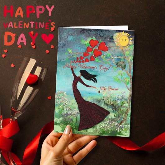 Valentinische Herzkarte senden Feiertagskarte