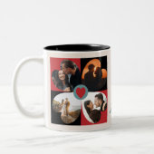 Valentinische Herzklopfen Foto Collage Tasse (Links)