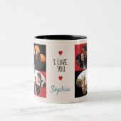 Valentinische Herzklopfen Foto Collage Tasse (Mittel)