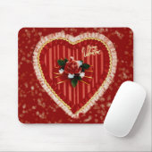 Valentinische Herzmousepad Mousepad (Mit Mouse)