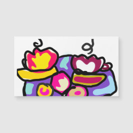 Valentinische Kaffees und Kekse Magnetkarte