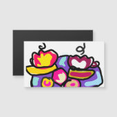 Valentinische Kaffees und Kekse Magnetkarte (Vorne/Hinten)