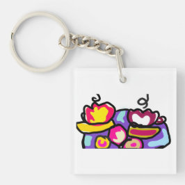 Valentinische Kaffees und Kekse Schlüsselanhänger