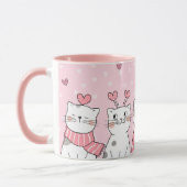 Valentinische Katze-Tasse Tasse (Links)