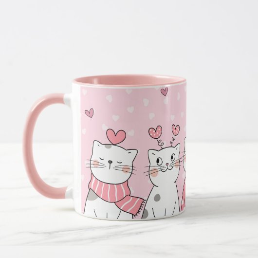 Valentinische Katze-Tasse Tasse (Links)
