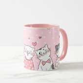 Valentinische Katze-Tasse Tasse (VorderseiteRechts)
