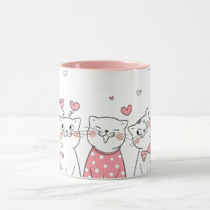 Valentinische Katze-Tasse Tasse