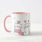 Valentinische Katze-Tasse Tasse (Links)