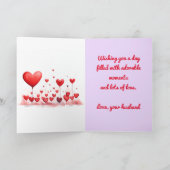 Valentinische "Kitty Heart Card" Dankeskarte (Innenseite)