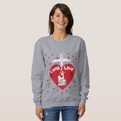 Valentinische Lamm-Liebe Sweatshirt (Vorne ganz)