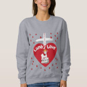 Valentinische Lamm-Liebe Sweatshirt (Vorderseite)