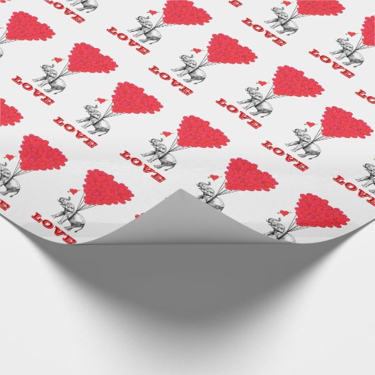 Valentinische Liebe Geschenkpapier (Ecke)