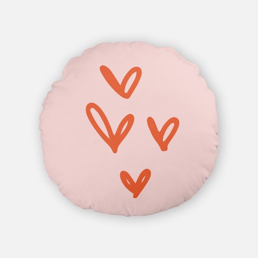 Valentinische Liebe Inspiriert Herz Rundes Kissen