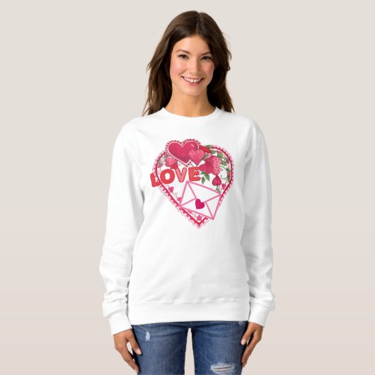 Valentinische Liebe Sweatshirt (Vorne ganz)