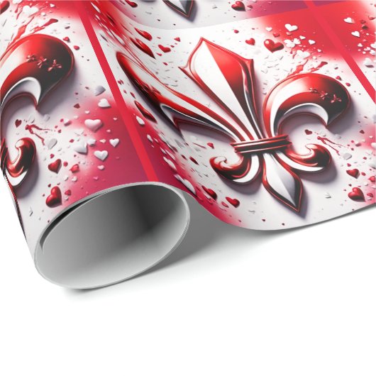 Valentinische Lilie Geschenkpapier (Rolleneckpunkt)