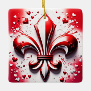 Valentinische Lilie Keramikornament