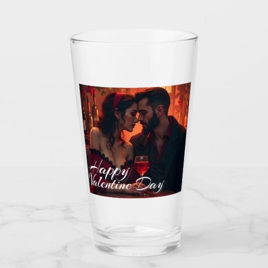 Valentinische Magie mit romantischer Zusammengehör Glas (Vorderseite)
