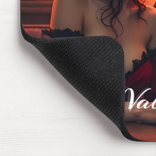 Valentinische Magie mit romantischer Zusammengehör Mousepad (Ecke)