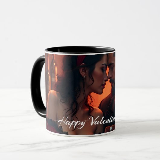 Valentinische Magie mit romantischer Zusammengehör Tasse (Vorderseite Links)