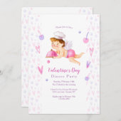 Valentinische Party Einladung (Vorne/Hinten)