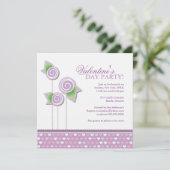 Valentinische Party Einladung (Stehend Vorderseite)