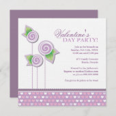 Valentinische Party Einladung (Vorne/Hinten)
