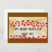 Valentinische Postkarte (Vorne/Hinten)