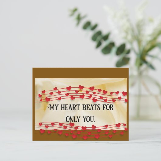 Valentinische Postkarte (Stehend Vorderseite)