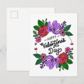 Valentinische Postkarte (Vorne/Hinten)