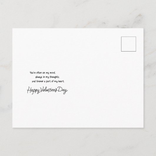 Valentinische Postkarte (Rückseite)