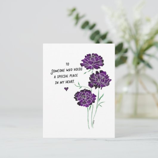 Valentinische Postkarte (Stehend Vorderseite)