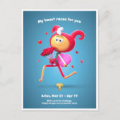 Valentinische Postkarte für Aries (Vorderseite)