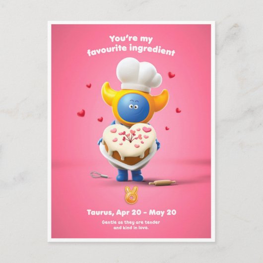 Valentinische Postkarte für Taurus (Vorderseite)