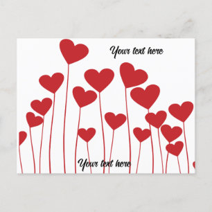 Valentinische Postkarte - Text anpassen