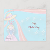 Valentinische Prinzessin-Postkarte Feiertagspostkarte (Rückseite)