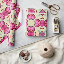 Valentinische rote Herzen Romantik abstraktes Must Geschenkpapier