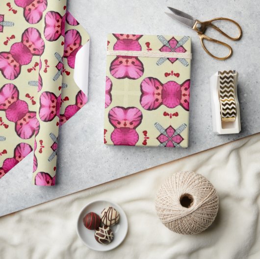 Valentinische rote Herzen Romantik abstraktes Must Geschenkpapier (Kunsthandwerk)